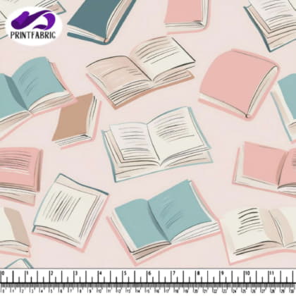 Open Book Pattern on Pink Background