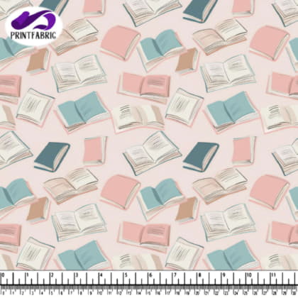Open Book Pattern on Pink Background