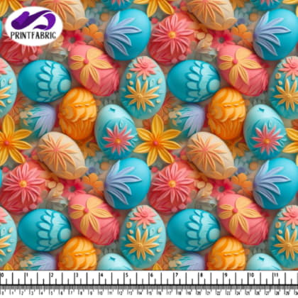 Œufs de Pâques colorés sur fond blanc avec fleurs