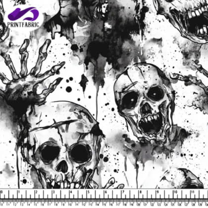 Artistic Skull Pattern in Black and White