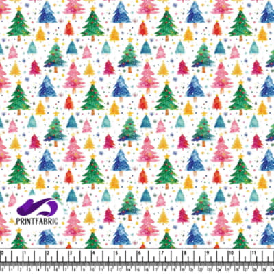 Motif Coloré de Sapin de Noël
