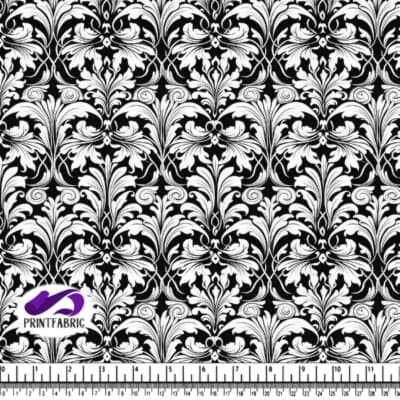 Black and White Damask
