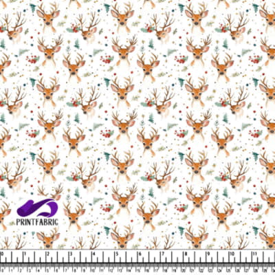 Festive Deer with gui Pattern