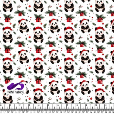 Festive Pandas with Christmas Decor