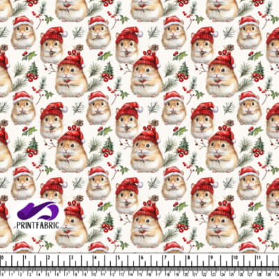 Hamsters Festifs avec Chapeaux de Noël