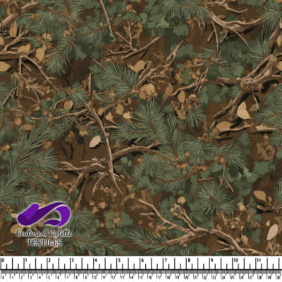 Motif de camouflage forestier avec des branches de pin