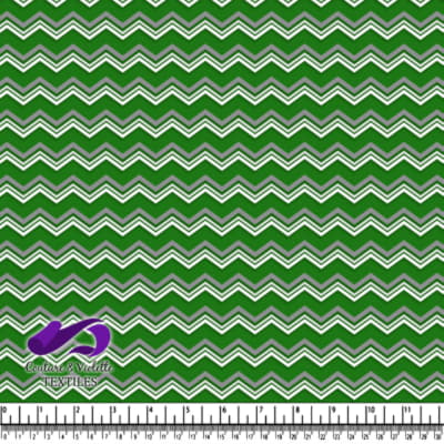 Motif en chevron vert et blanc