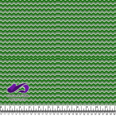 Motif en chevron vert et blanc