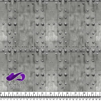 Panneaux métalliques rivetés argentés