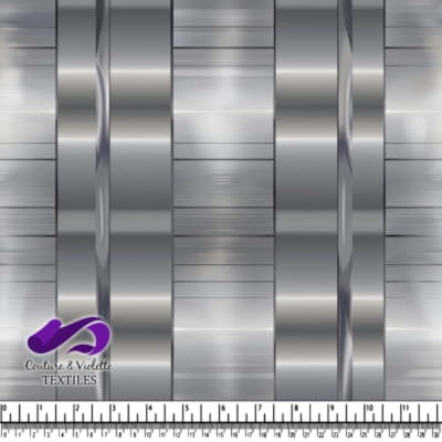 Rayures argentées métalliques avec détails réfléchissants