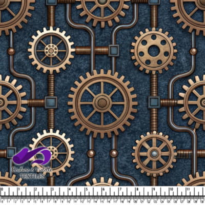 Motif Industriel de Rouages et Tuyaux Steampunk