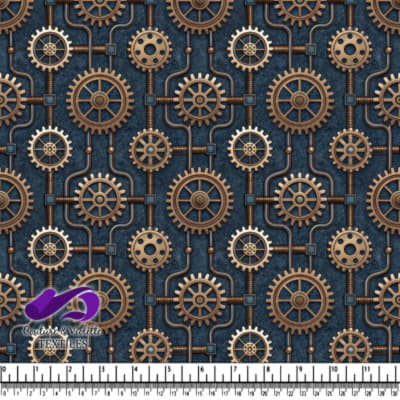 Motif Industriel de Rouages et Tuyaux Steampunk