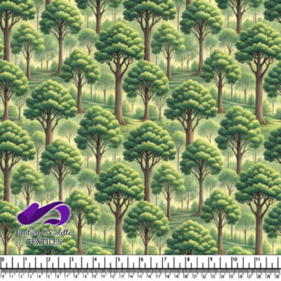 Forêt Luxuriante avec Grands Arbres et Foliage Dense