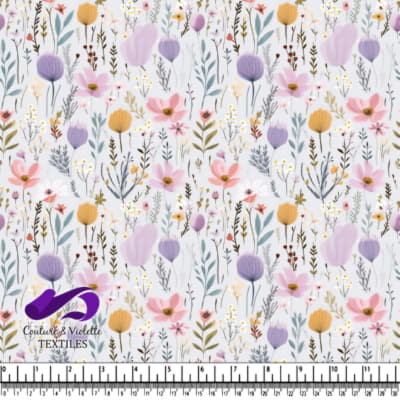 Douceur florale pastel avec fleurs sauvages et délicates feuilles