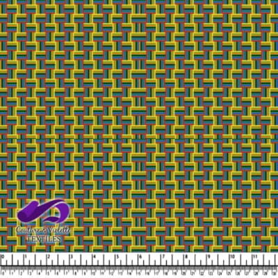 Colorful geometric woven pattern textile