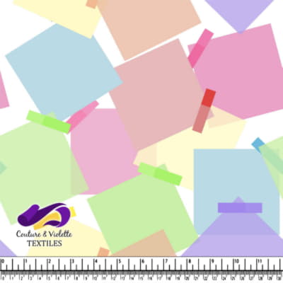 Colorful post-it on white background