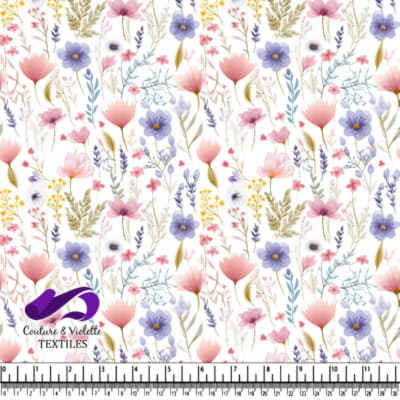 Motif floral pastel délicat