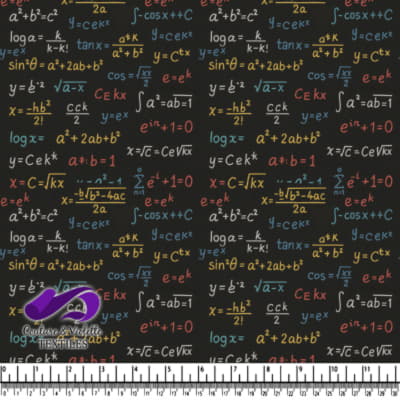 Colorful mathematical formulas and equations