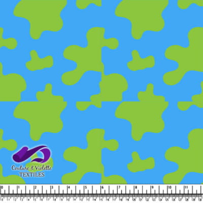 Motif camouflage abstrait bleu et vert