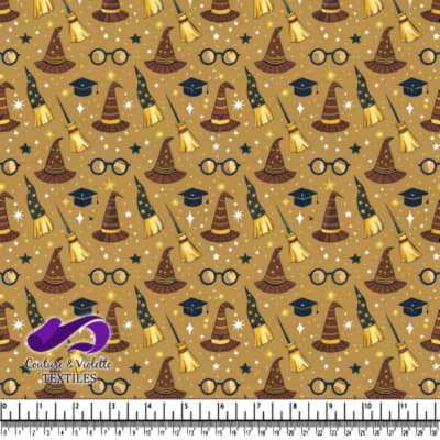 Chapeaux de sorciers magiques, balais, caps de graduation et lunettes