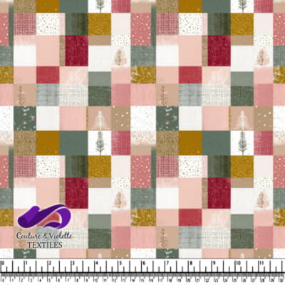 Impression de Sapin de Noël en Patchwork