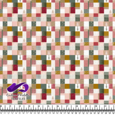 Impression de Sapin de Noël en Patchwork