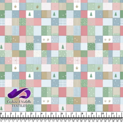 Motif en Patchwork de Noël Pastel