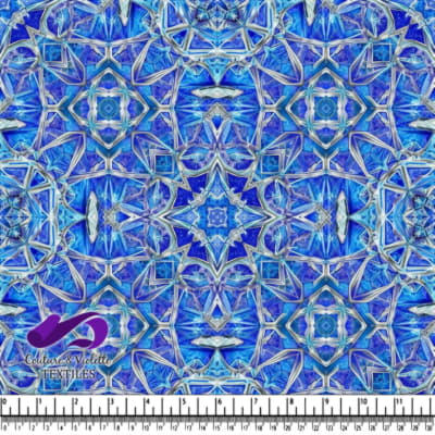 Motif Caléidoscope Géométrique Bleu