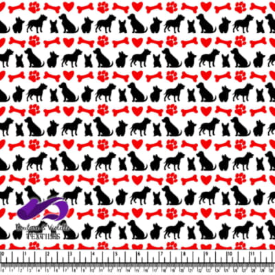 Silhouettes de Chiens et de Chats avec Cœurs et Os