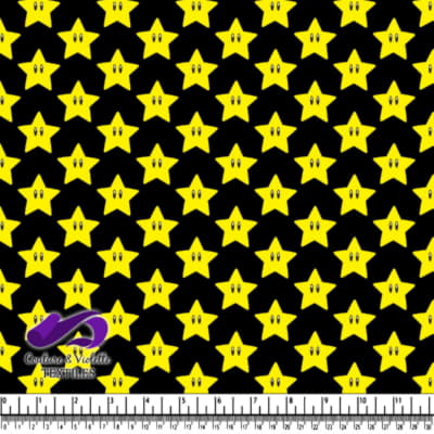 Étoiles de Dessin Animé Jaunes sur Fond Noir