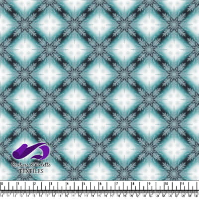 Intricate Winter Snowflake Pattern with Gradient Blue Background