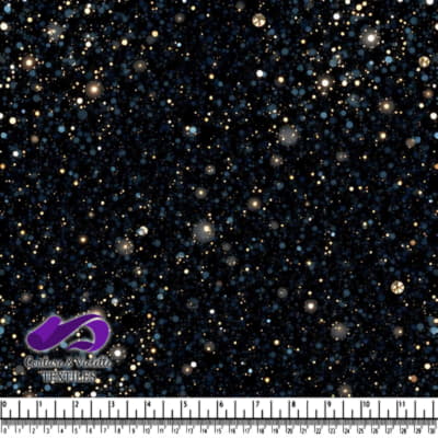 Starry Night Sky Pattern with Glittering Lights