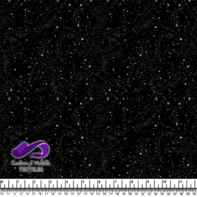 Starry Night Sky Pattern with Bright White Stars