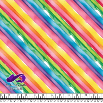 Motif de rayures aquarelle diagonales colorées et éclatantes