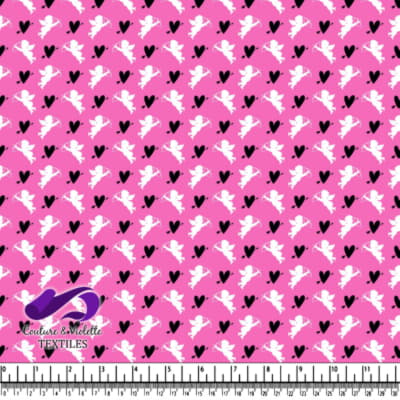 Motif de Coeurs de Cupidon Roses pour la Saint-Valentin