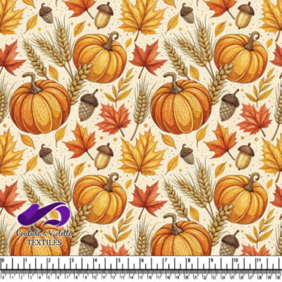 Autumn Harvest with Pumpkins and Acorns