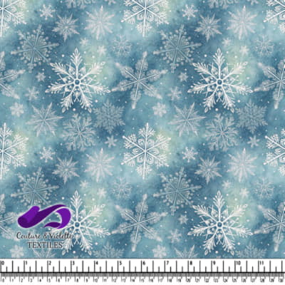 Motif Élégant de Flocon de Neige d'Hiver