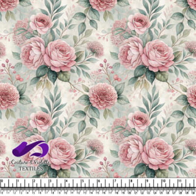 Vintage Pink Roses Floral Pattern