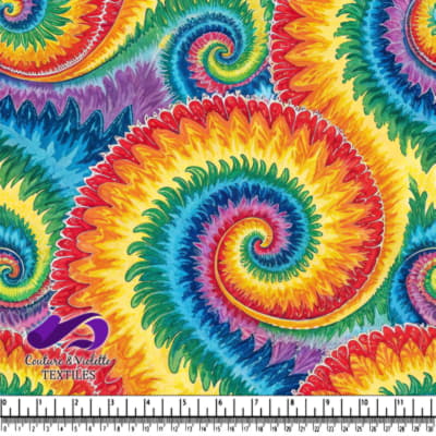 Rainbow Spiral Tie Dye Pattern