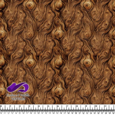 Swirling Wood Grain Pattern Fabric