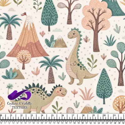 Mignon Motif de Dinosaur et Nature