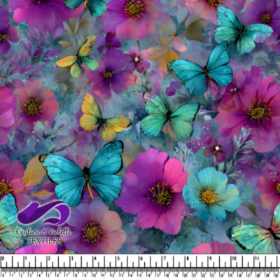 Papillons et Fleurs Vives