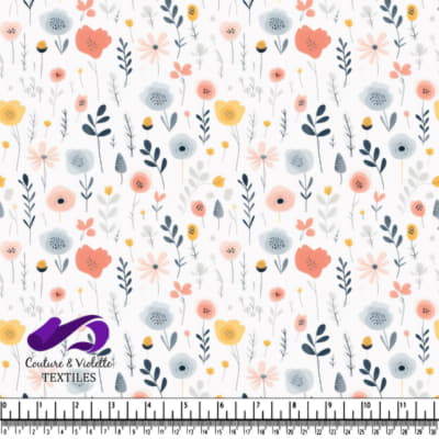 Motif Floral Pastel Délicat