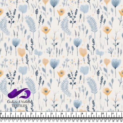 Motif Floral Pastel Doux