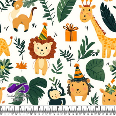 Motif de Fête d'Animaux de Safari Mignons