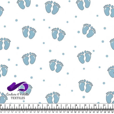Blue Baby Footprints Pattern Design
