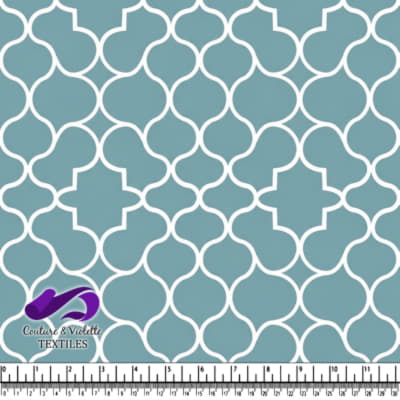 Blue Moroccan Tile Fabric Pattern