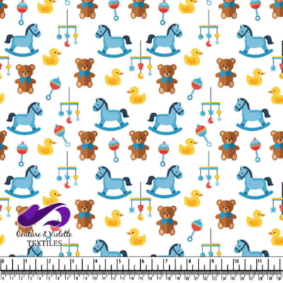 Baby Toy Pattern Fabric Design