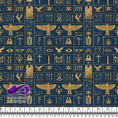 Ancient Egyptian Hieroglyphic Symbols Pattern