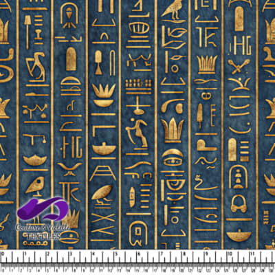 Hiéroglyphes Égyptiens Anciens en Or